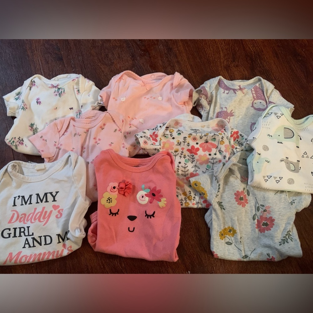 0-3 month bundle of onesies